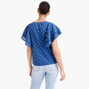 J. Crew Tops - J. Crew Women's Ruffle Flutter-Sleeve Top J. Crew Tops - J. Crew Women's Ruffle Flutter-Sleeve Top
